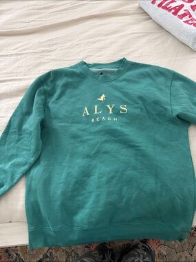 ALYS Beach Green Logo Crewneck Sweatshirt
